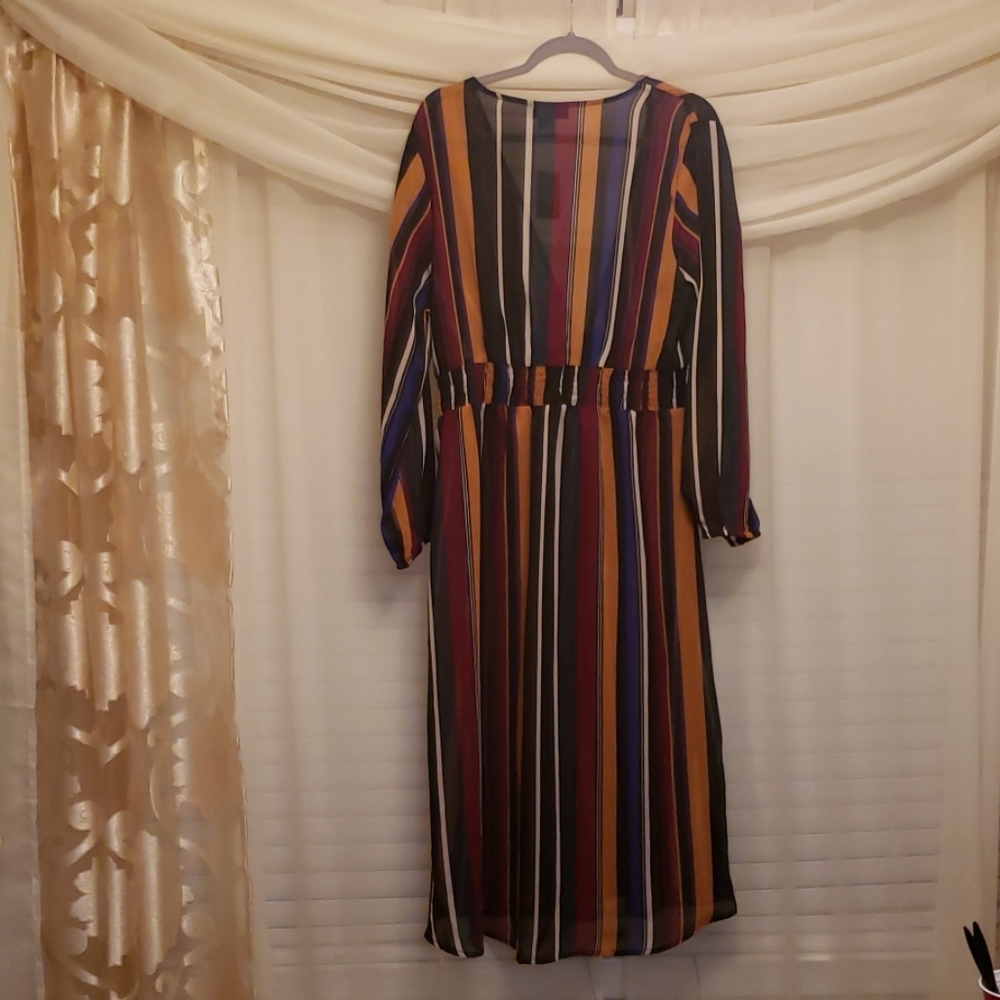 Open Front Striped Duster top. - Picture 4 of 5